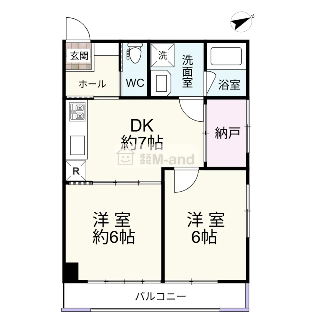 間取り（2SDK）
