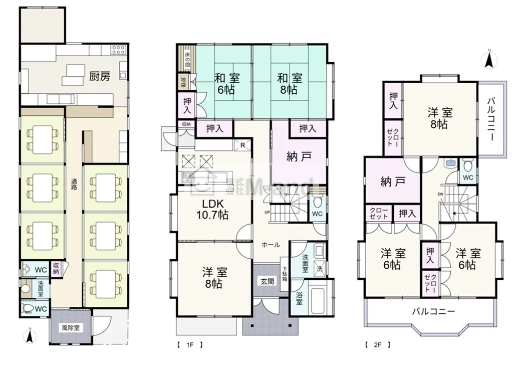 間取り（店舗＋6SLDK）